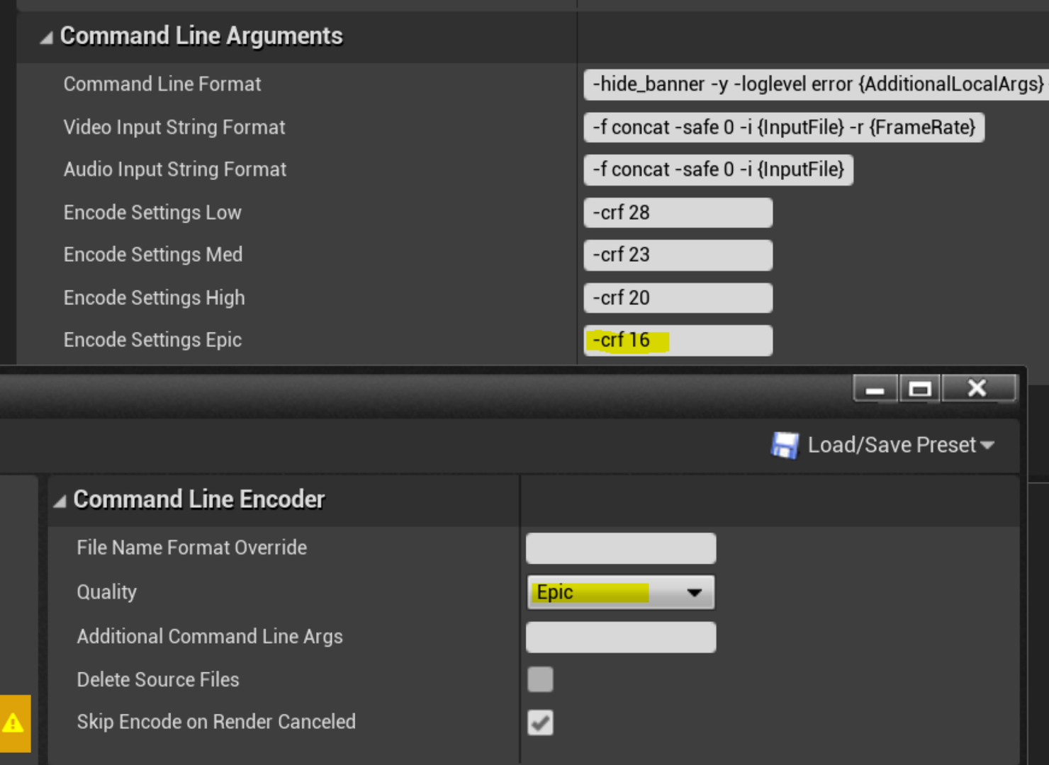 How To Use Ffmpeg With The Command Line Encoder In Movie Render Que Epic Developer Community