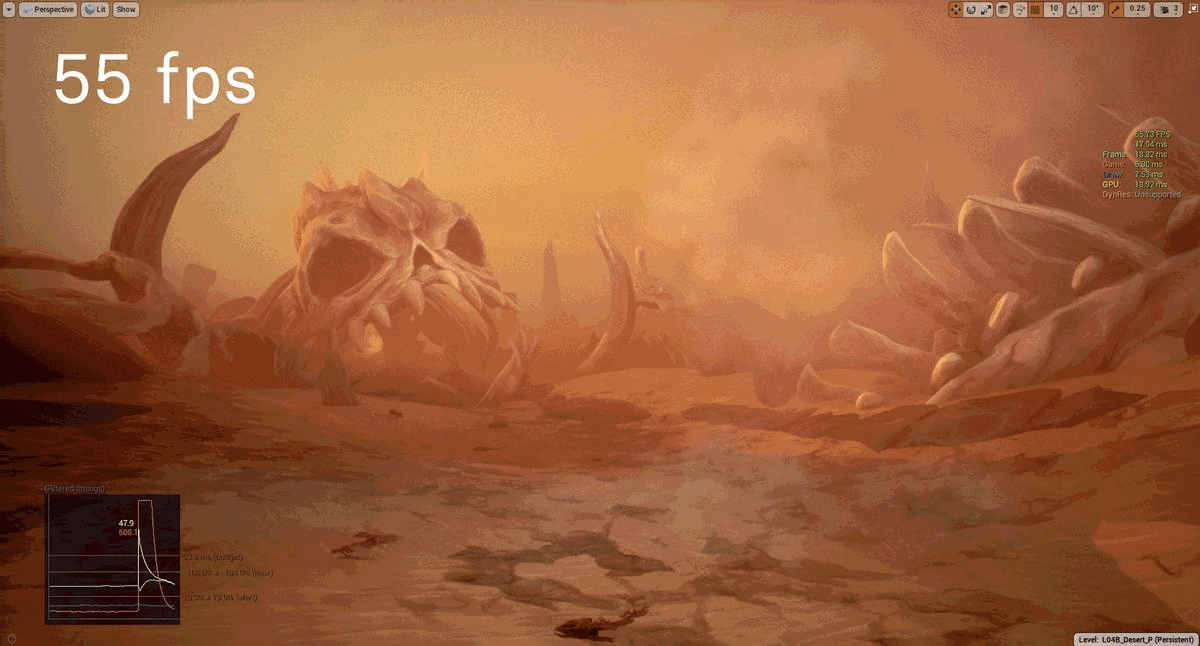 Increasing frame rate using only lighting in Unreal Engine Community