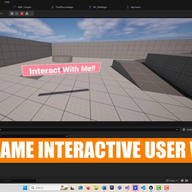 3d in game interactive user widget in unreal engine community tutorial